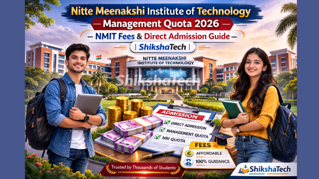 Nitte Meenakshi Institute of Technology Management Quota 2026 - NMIT Fees & Direct Admission Guide